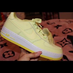 Luminous green sparkly Air Force 1s💚✨